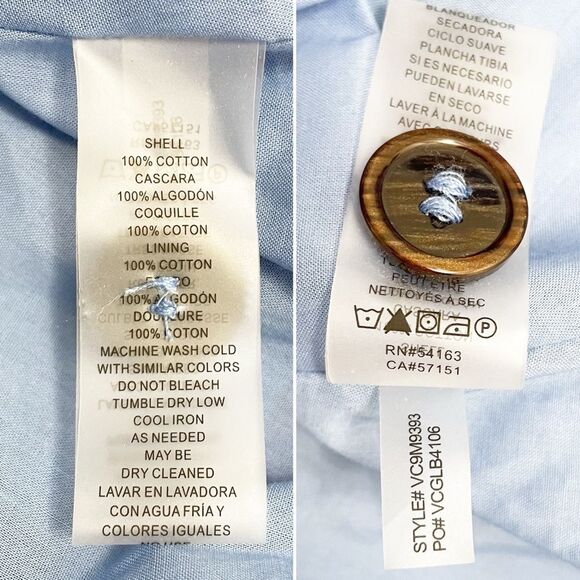 NWT Vince Camuto Button Front Floral Sundress Cornflower Blue Pink Size 4 NEW - Picture 9 of 10